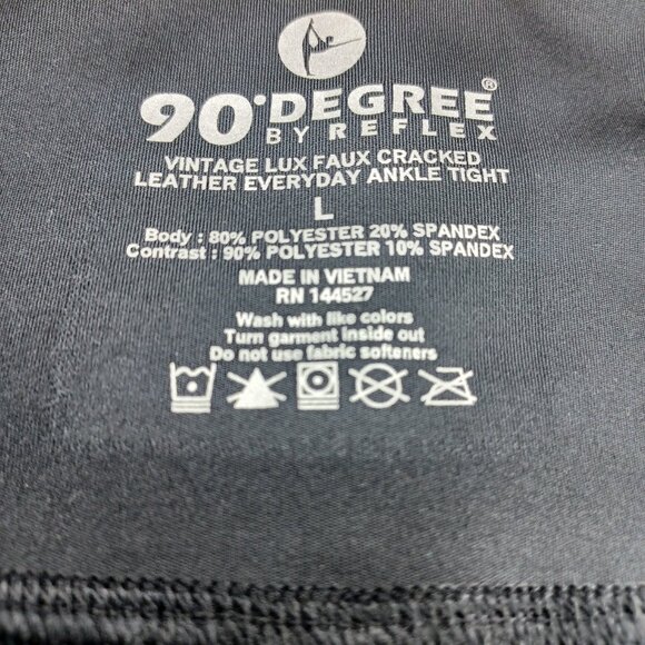 90 Degree by Reflex Vintage Lux Faux Leather Leggings - Picture 4 of 5